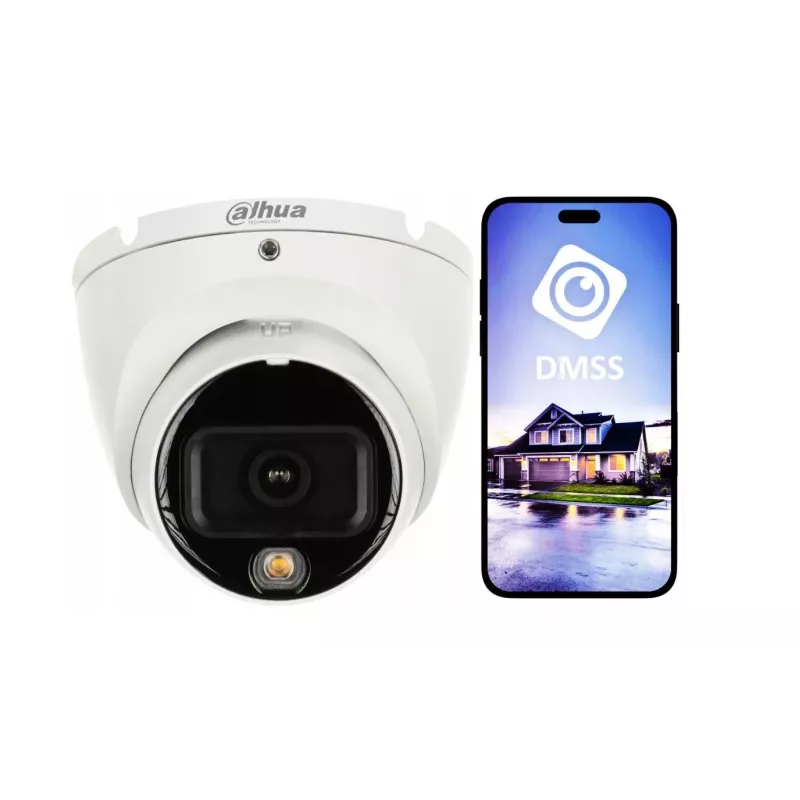 Kamera IP bezpieczeństwa DAHUA IPC-HDW1639T-A-IL-0280B-S6 — 8 MP, stałoogniskowy obiektyw 2,8 mm, IR 30 m, IP67, PoE