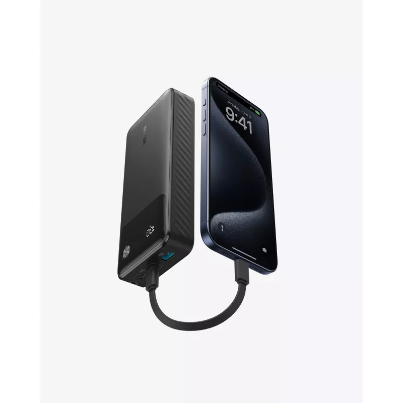 PowerBank z kablem USB-C 20000 mAh 30W Czarny