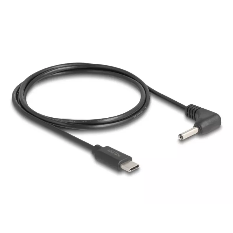DeLOCK 85393 kabel zasilający Czarny 1,5 m USB C 3,5 x 1,35 mm