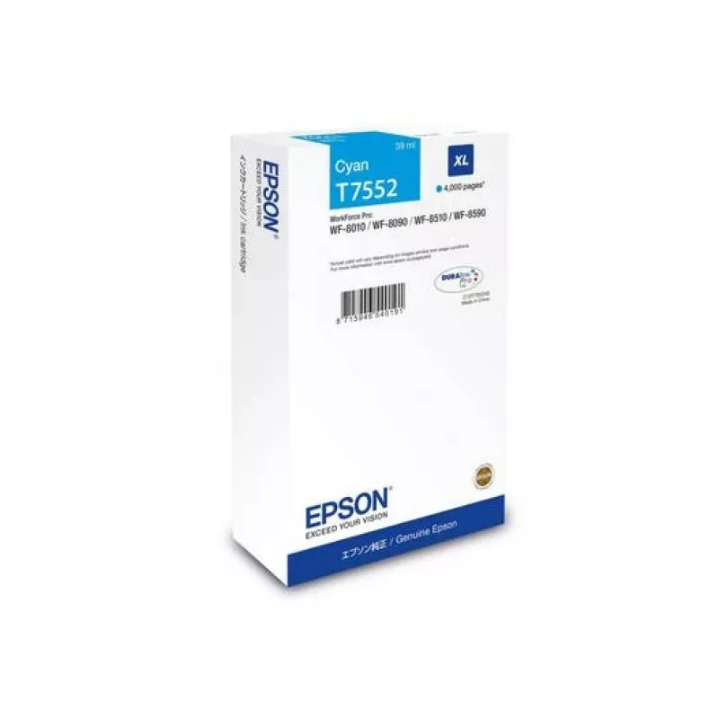 Wkład atramentowy Epson C13T75524N (oryginalny, XL o dużej wydajności) cyjan do serii WF-8XXX