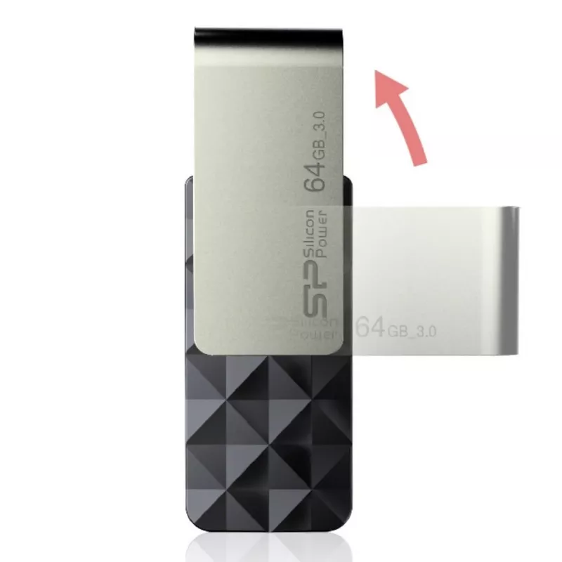 Pendrive Silicon Power Blaze B30 64 GB USB Type-A 3.0 (3.1 Gen 1) Czarny