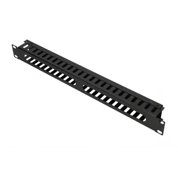 Panel do zarządzania kablami Extralink kabel MANAGER WITH METAL COVER Czarny Metal 48,3 cm