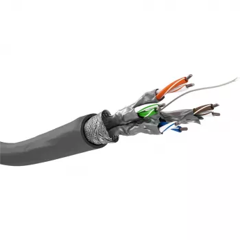 Wentronic Goobay Kabel sieciowy CAT 6, S/FTP (PiMF), Szary, 305 m - Mieszanka miedzi CCA, AWG 23/1 (drut), PVC (95696)