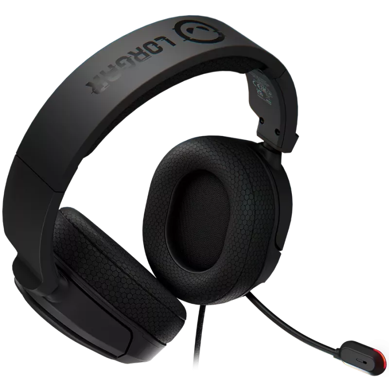 Słuchawki gamingowe LORGAR Kaya 460, USB, z mikrofonem, CM108B, podświetlenie RGB, Plug&Play, kabel USB-A 2m, nauszniki materiałowe, wymiary: 192*184,7*88mm, 0,329kg, czarne