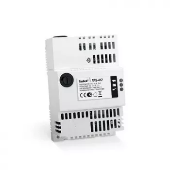 Zasilacz awaryjny SATEL APS-412 12 V 4 A, kompaktowy szary, 77×59×122 mm
