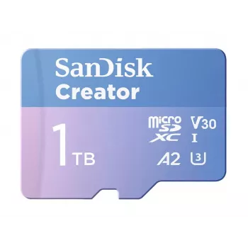 Karta pamięci SanDisk Creator MicroSD 1TB o wysokich prędkościach transferu do 190 MB/s