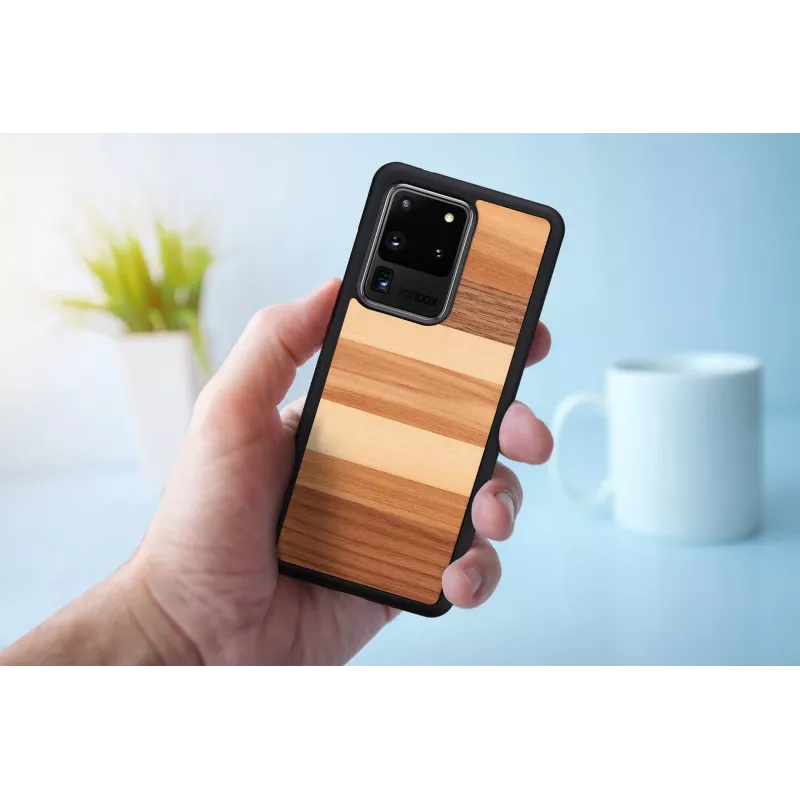 Etui ochronne na telefon man and wood Galaxy S20 Ultra — wykończenie czarne drewno