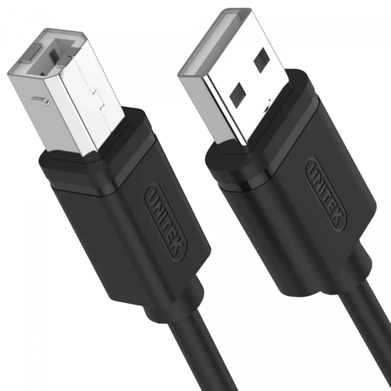 Kabel USB 2.0 Unitek Y-C420GBK, USB A na USB B, 3 m, czarny