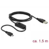 Kabel USB DeLOCK 84803 USB 2.0 1,5 m USB A Micro-USB B Czarny