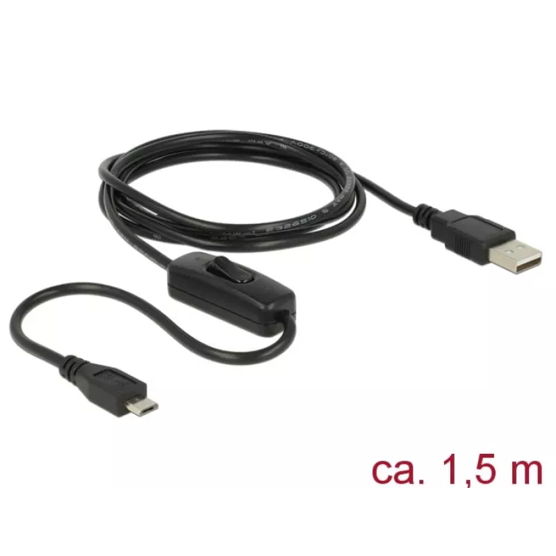Kabel USB DeLOCK 84803 USB 2.0 1,5 m USB A Micro-USB B Czarny