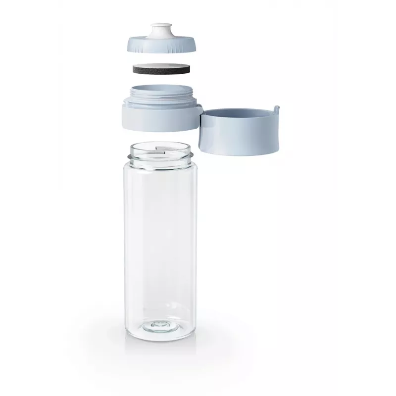 Butelka filtrująca BRITA Vital Pastel niebieski 600 ml z 2 filtrami MicroDisc, wolna od BPA, można myć w zmywarce