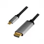 Kabel LogiLink CUA0101 USB 3.2 Gen1 Type-C na HDMI-A 1,8 m czarny szary