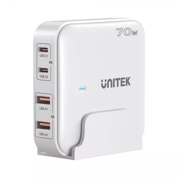 Ładowarka biurkowa Unitek P1228AWH01-EU 70W 2×USB-A 2×USB-C