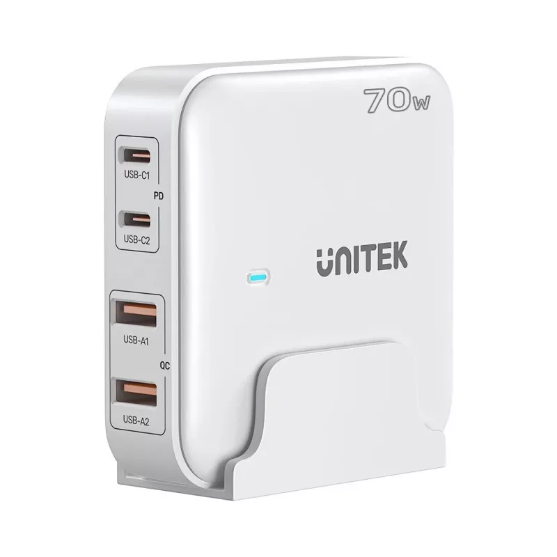 Ładowarka biurkowa Unitek P1228AWH01-EU 70W 2×USB-A 2×USB-C