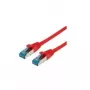 VALUE - Kabel krosowy - RJ-45 (M) na RJ-45 (M) - 1,5 m - SFTP, PiMF - CAT 6a - Bezhalogenowy, Wtryskiwany, Snagless, Linka - Czerwony (21.99.1991)