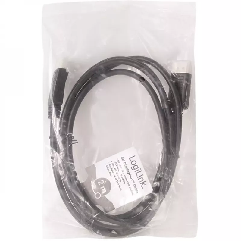 Kabel DisplayPort LogiLink CD0101 2 m Czarny
