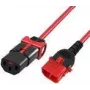 ACT Powercord C13 IEC Lock+ - C14 IEC Lock Dual Locking czerwony 3 m, PC3617