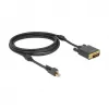 Kabel wideo adapter DeLOCK 83726 Mini DisplayPort do DVI 2m czarny