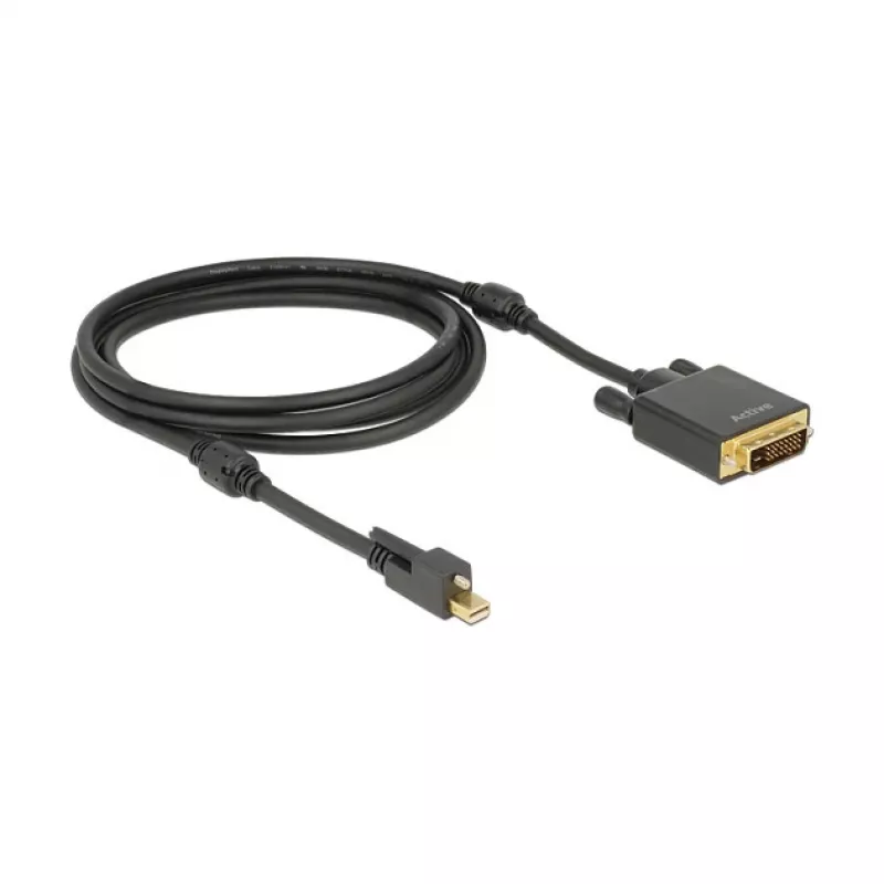 Kabel wideo adapter DeLOCK 83726 Mini DisplayPort do DVI 2m czarny