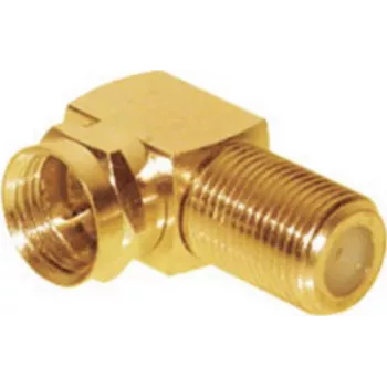 Adapter złącza F ShiverPeaks 85210-G, pozłacany adapter koncentryczny