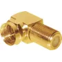 Adapter złącza F ShiverPeaks 85210-G, pozłacany adapter koncentryczny