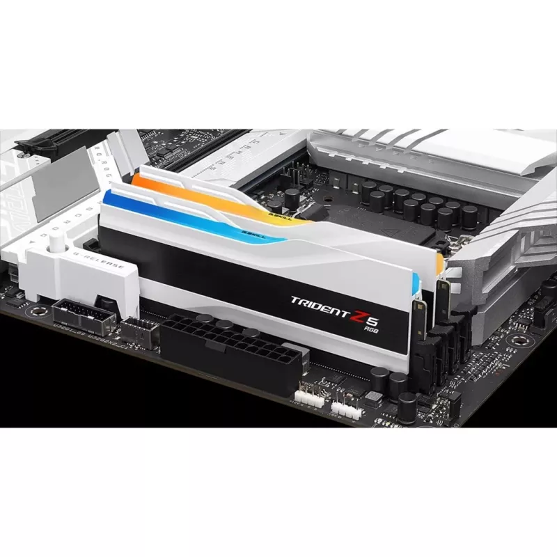 DIMM 64 GB DDR5-6000 (2x 32 GB), Arbeitsspeicher weiß, F5-6000J2836G32GX2-TZ5RW, Trident Z5 RGB, INTEL XMP