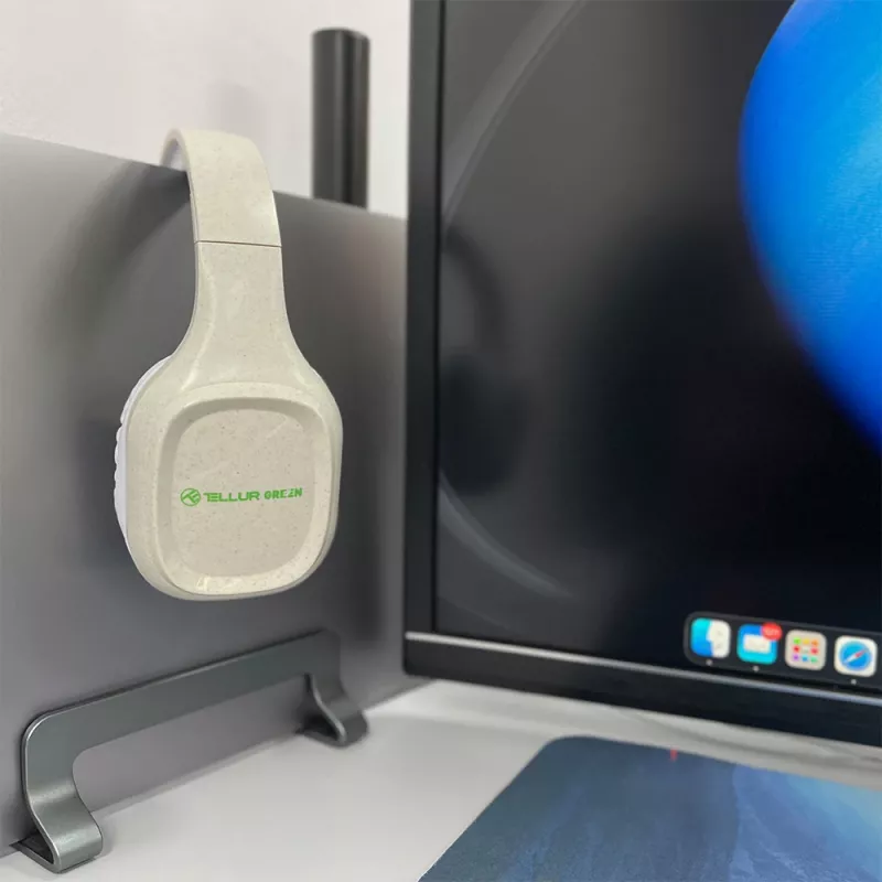 Słuchawki Tellur zielony Bluetooth Nauszne Pulse Składane Kremowe TLL511441