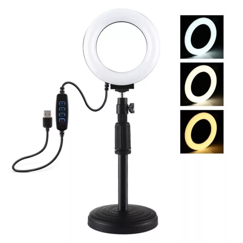 Lampa pierścieniowa LED Puluz z regulowaną podstawą PU391