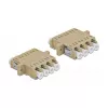 Adapter światłowodowy DELOCK LC żeński na LC żeński, beżowy, opakowanie 2 szt.