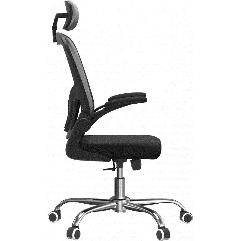 Fotel biurowy top e shop DORY SZARY — wyściełane siedzisko, siateczkowe oparcie, 650×620 mm, wysokość do 122 cm
