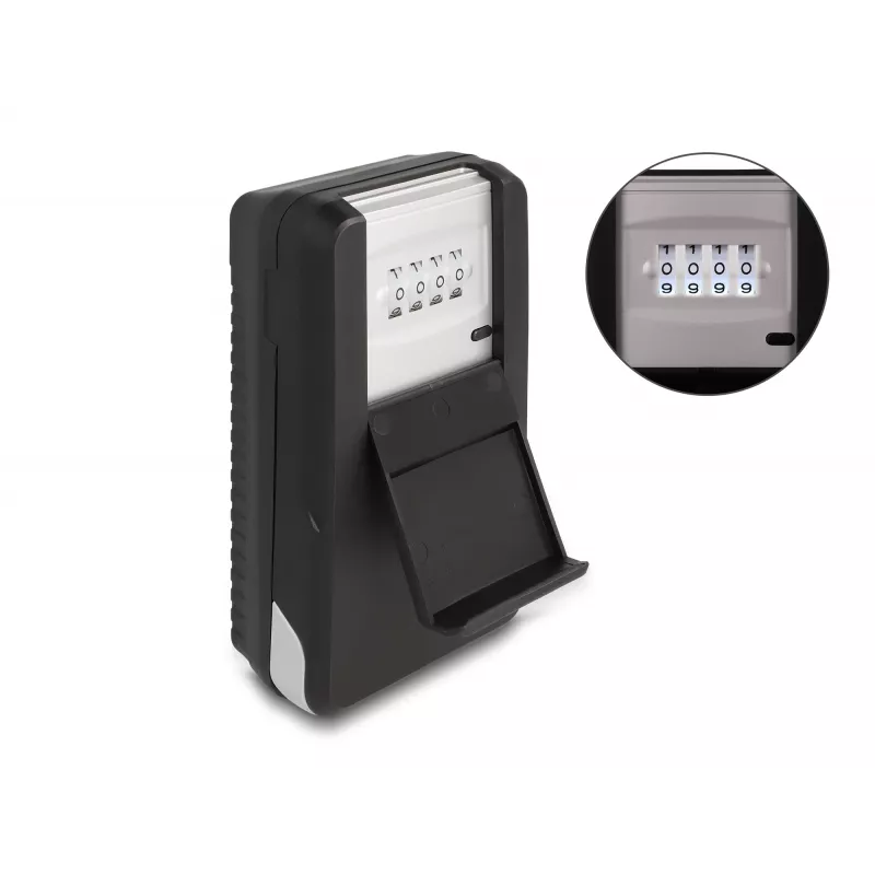 Key Cabinet DELOCK 20932 aluminiowo-plastikowy organizer na klucze z zamkiem szyfrowym, czarny