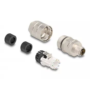 Złącze przewodowe DeLOCK 86032 M12 LSA 2 cm srebrne