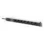 Digitus DN-95441 listwa zasilająca PDU 7 gniazd AC 1U Czarny Srebrny