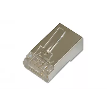 Modułowa wtyczka RJ-45 do okrągłego kabla ekranowanego, DIGITUS DN-MO-8-8-SRS, przezroczysta, 100 szt.
