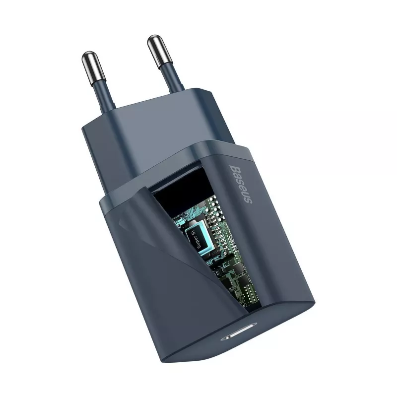 Ładowarka Baseus Super Si Power z kablem USB-C na Lightning 20W Niebieski