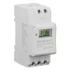 Elektroniczny przekaźnik czasowy na szynę DIN QOLTEC 50983, zasilany baterią, do obwodów automatyki