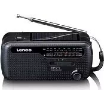 Głośnik przenośny Lenco MCR-113BK Solar czarny z Bluetooth i radiem FM