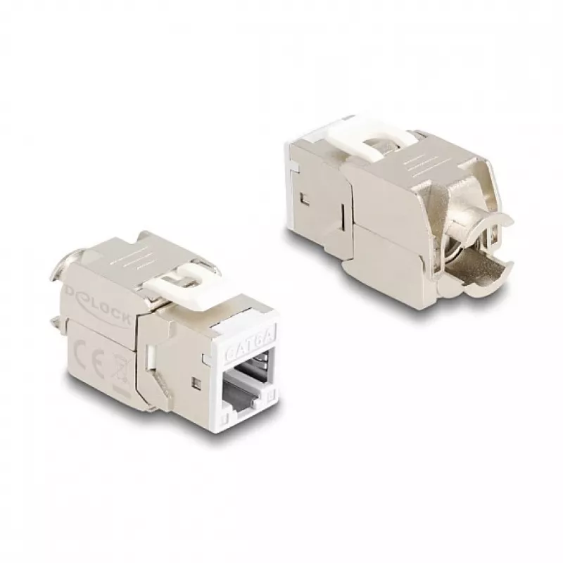 DeLOCK 88119 moduł keystone płaski biały RJ-45 10 szt.
