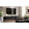 Cama 4D szafka RTV PALAZZO BIS 201x40x60 czarny matowy
