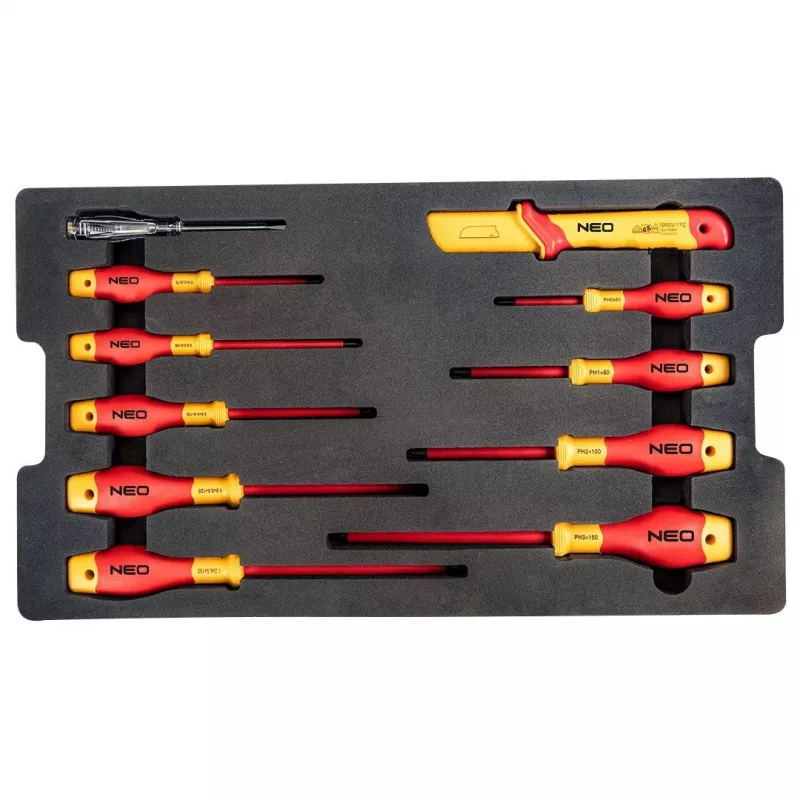 Zestaw serwisowy dla elektryka Neo Tools 52 elementy w wytrzymałej walizce 22