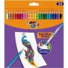 BIC Kids Evolution Illusion kredki ołówkowe ścieralne 24 kolory