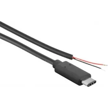 Joy-it K-1473 kabel zasilający Raspberry Pi, Arduino, Banana Pi, Cubieboard [1x wtyk USB-C™ – 1x otwarty koniec] 1 m czarny (K-1473)