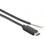 Joy-it K-1473 kabel zasilający Raspberry Pi, Arduino, Banana Pi, Cubieboard [1x wtyk USB-C™ – 1x otwarty koniec] 1 m czarny (K-1473)