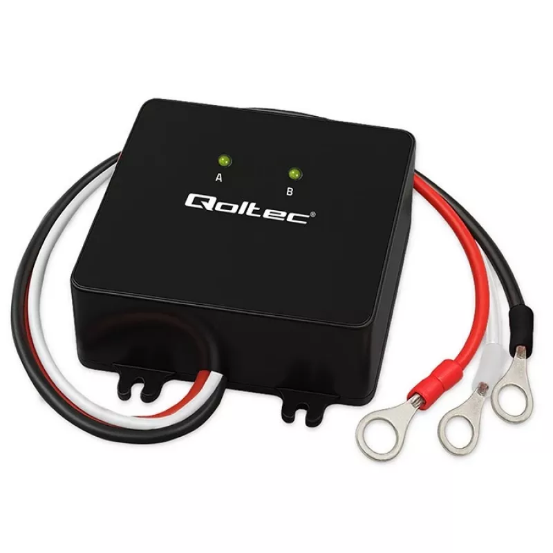 Balanser napięcia akumulatorów QOLTEC 51097 do akumulatorów 24V (2×12V), prąd równoważenia 5A