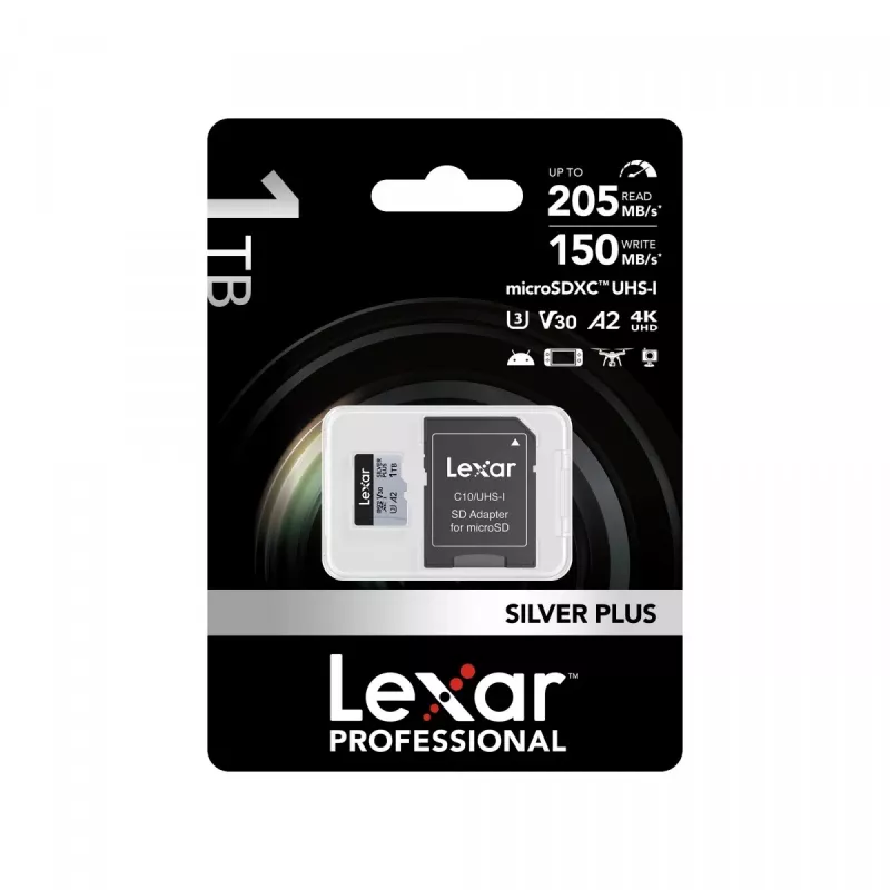 Karta pamięci Flash Lexar 1 TB UHS-I MicroSDXC srebrny PLUS