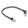 Kabel sieciowy DeLOCK RJ45 kat.6A 0,25 m czarny