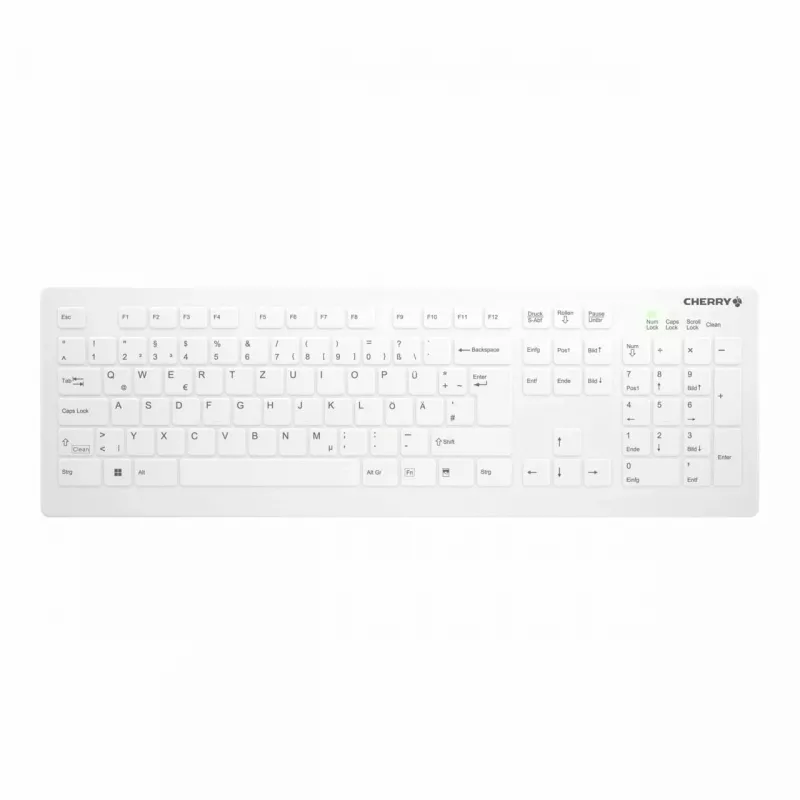 Klawiatura medyczna Contour Design Active Key QuickClean IP68 Pełnowymiarowa Bezprzewodowa Biała DE C8112
