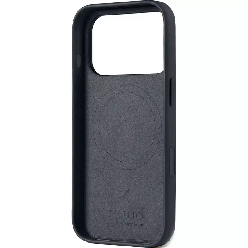 Mujjo Full Leather Case MagSafe etui do iPhone 17 Pro Szary
