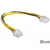 DeLOCK - Kabel przedłużający zasilanie - wewnętrzne zasilanie, 8-pin (M) - wewnętrzne zasilanie, 8-pin (W) - 30 cm (83342)