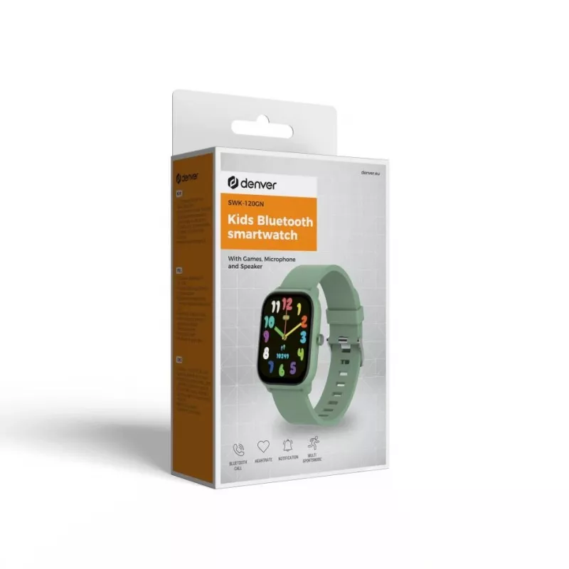 Smartwatch DENVER SWK-120GN z funkcją monitorowania kondycji i powiadomieniami, zielony